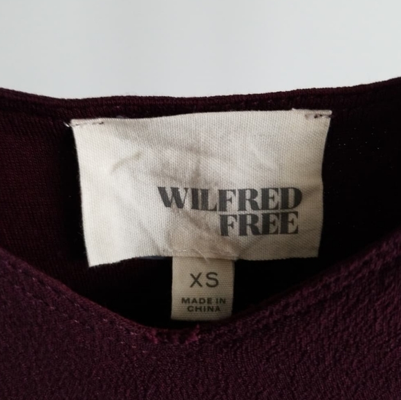 US XS - Burgundy Dress - Wilfred Free Aritzia - Picture 2 of 2